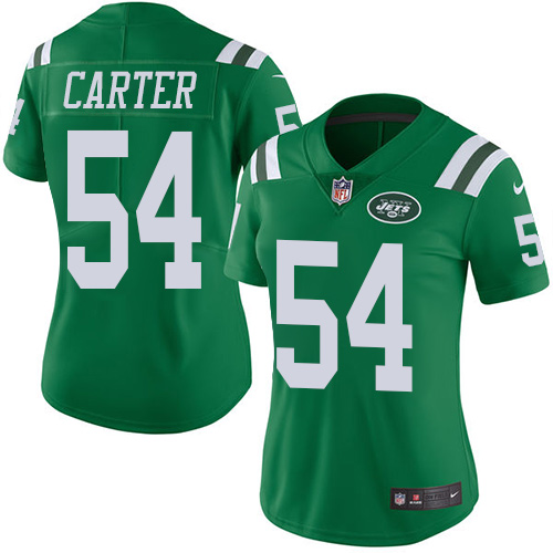 Women's Limited Bruce Carter Nike Jersey Green - #54 Rush NFL New York Jets